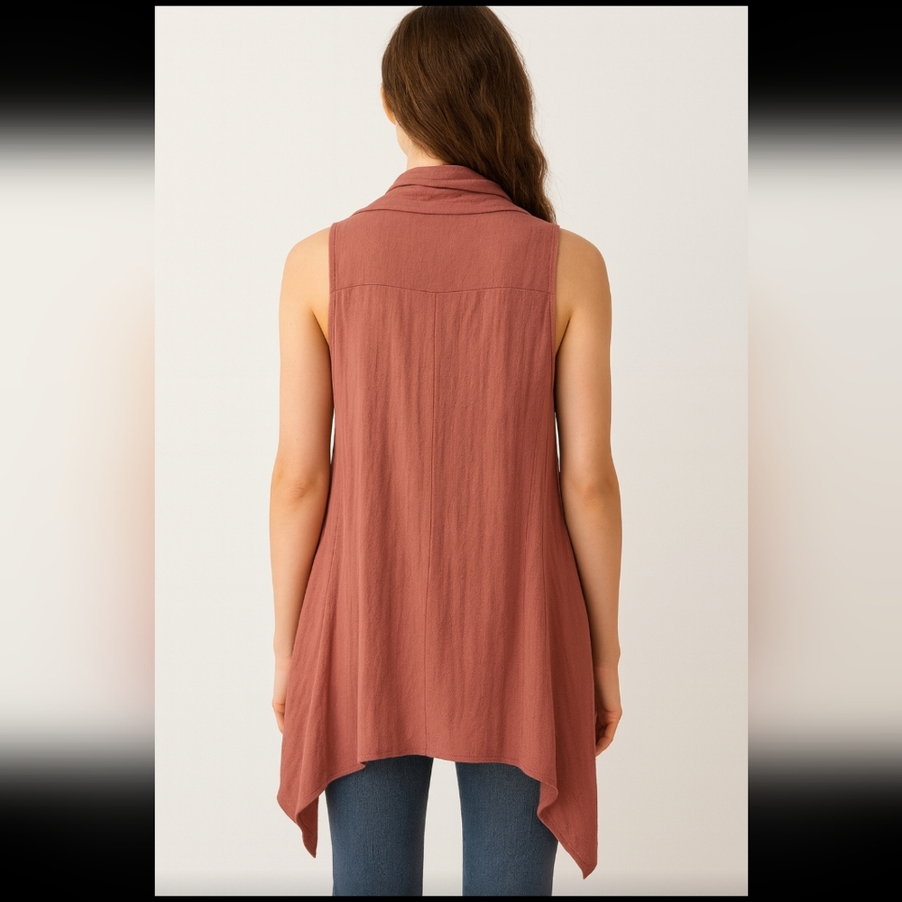 Maurices Peach Sleeveless Drape Top - Picture 2 of 4